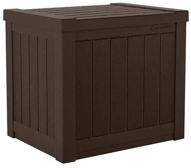 Alt view image 6 of 6 - 17 x 22 Inch Resin 22-Gallon Patio Storage Deck Box, Java Brown (2 Pack)