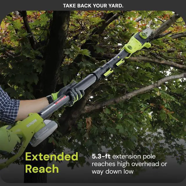 Alt view image 5 of 6 - Cordless Lawn Care System, Grass & Hedge Trimmer Combo Power Tool Kit with 8 Pole Saw, Batteries & Charger - Heavy-Duty Trimming Machine Set for Lawn, Yard & Gardening Care, IONMAX GTS4002C