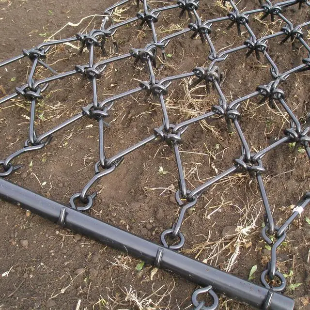 Alt view image 6 of 6 - HDHA-44 Heavy-Duty Drag Harrow, 4' x 4' - for ATV, UTVs, Lawn Tractors - 7 Rows of Tines, 1/2" Teeth for Leveling, Grading, Pastures, Breaking up Soil, and More