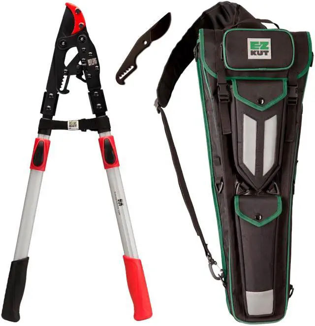 Main image of Tree Trimming Combo Kit Includes 42" Extendable Ratcheting Lopper + Sling Pak Sheath + Bonus Replacement Blade Heavy Duty Garden Tools Set, Pruning Shears for Thick Branches (Green Pack)