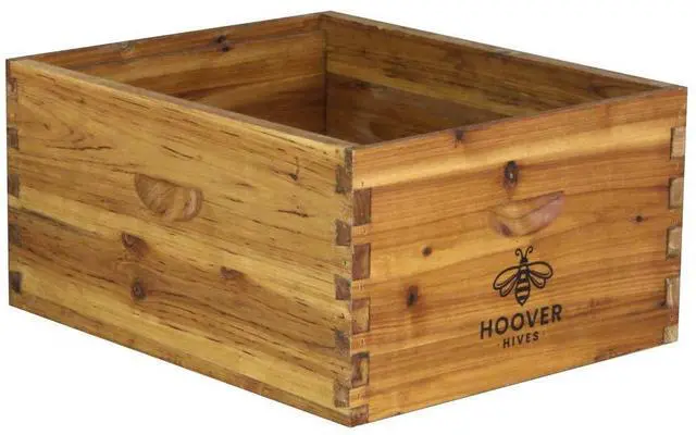 Main image of Beeswax Coated Deep Hive Box - Durable Wooden Beekeeping Equipment for 10-Frame Langstroth Hives (No Frames or Foundations) (10)
