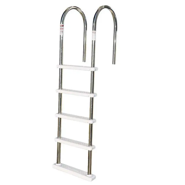 Alt view image 2 of 6 - HYDROTOOLS Stainless Steel Pool Ladder Heavy Duty Swimming Step Accessory, Above Ground, 72"