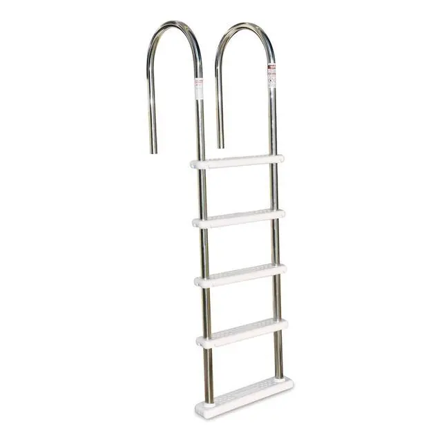 Alt view image 4 of 6 - HYDROTOOLS Stainless Steel Pool Ladder Heavy Duty Swimming Step Accessory, Above Ground, 72"