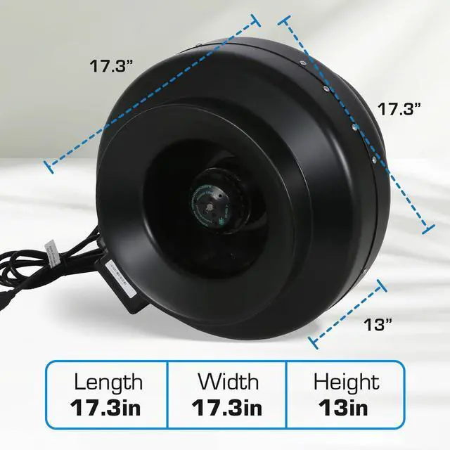 Alt view image 2 of 6 - Commercial Grade Inline Fan for Phresh & Black Ops Carbon Filters, Ideal-Air Ducting and Clamps and Titan Controls Ventilation Controllers