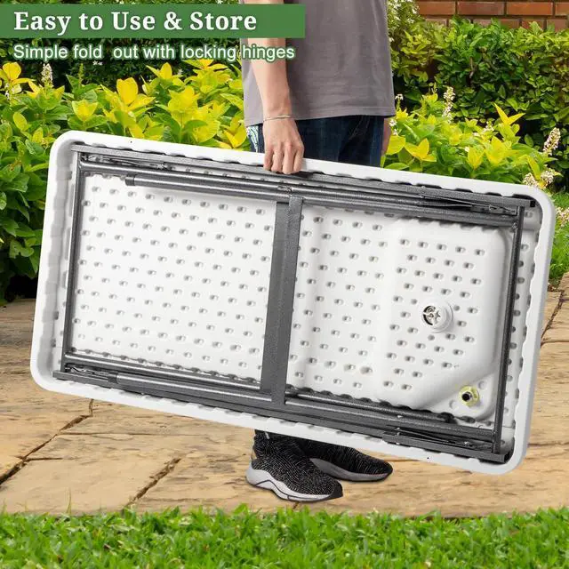 Alt view image 5 of 6 - Upgarded Folding Fish Cleaning Table with Sink, Portable Camping Sink Table with Grid Rack & Sprayer, Fish Fillet Cutting Table with Drainage Hose for Patio Backyard BBQ