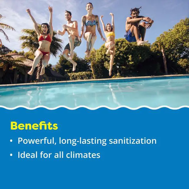 Alt view image 2 of 6 - Chlorine and Shock Bundle for Sanitizing Swimming Pools Includes 25 Pound Bucket of 4-Inch Chlorine Sticks and 12 x 1 Pound Bags of 68% Cal-Hypo Pool Shock