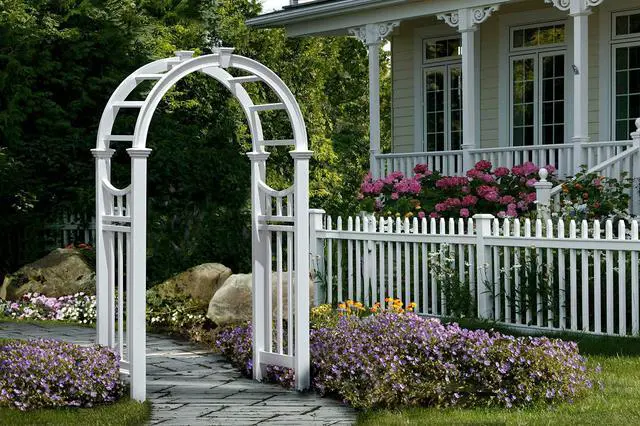 Alt view image 4 of 6 - Vienna 49" W x 91" H Vinyl Arbor