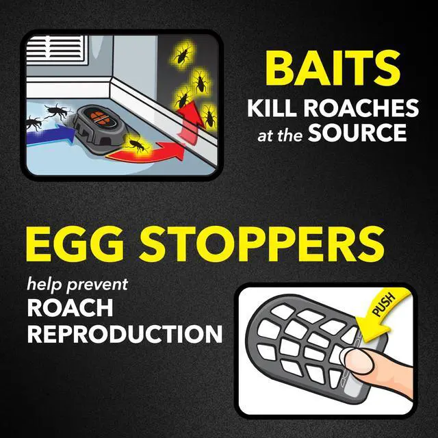 Alt view image 3 of 6 - Double Control Small Roach Baits Plus Egg Stopper 12 Count (Pack of 12)