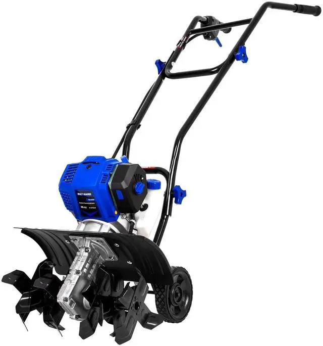 Main image of 46cc 4-Cycle 1.9HP Gas Powered Tiller Cultivator - 16" Heavy-Duty Steel Tines Rototiller, Adjustable Wheels & Cushioned Handle Grips for Plowing, Tilling, Weeding in Garden, Farm