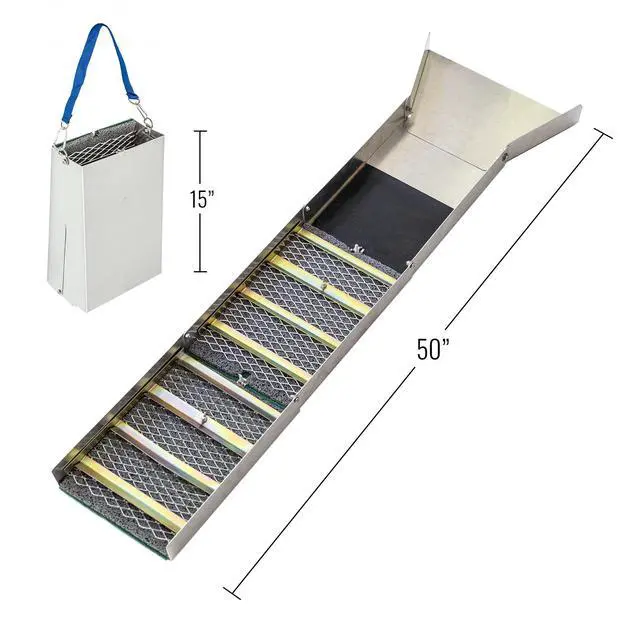 Alt view image 3 of 6 - 24pc Deluxe 50" Aluminum Folding Gold Sluice Box Kit Gold Panning Tools and Backpack, Black