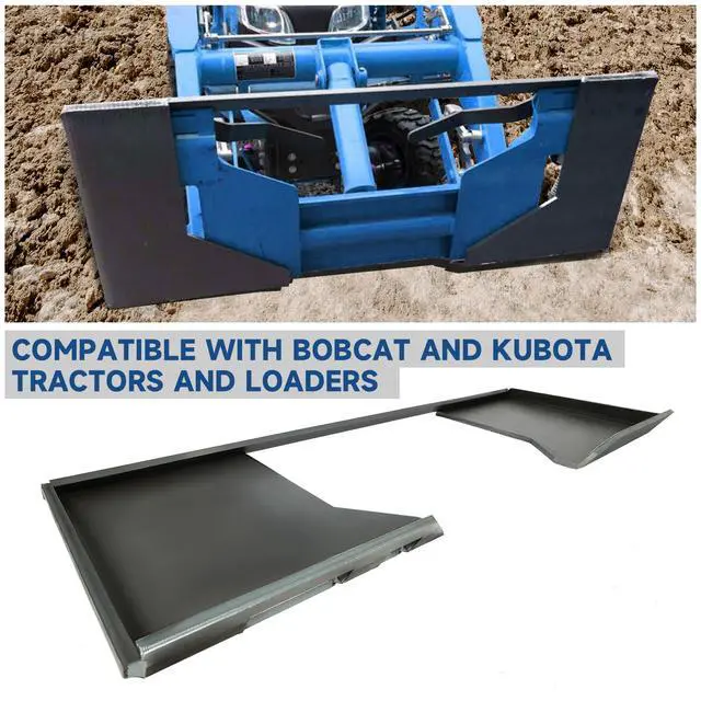 Alt view image 2 of 6 - 1/2" Thick Quick Tach Cut Out Mount Plate, Steel Skid Steer Quick Tach Attachment Adapter Plate Compatible with Bobcat, Kubota Tractors with One Year