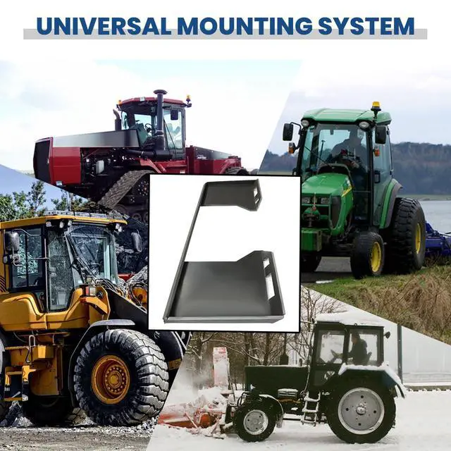 Alt view image 6 of 6 - 1/2" Thick Quick Tach Cut Out Mount Plate, Steel Skid Steer Quick Tach Attachment Adapter Plate Compatible with Bobcat, Kubota Tractors with One Year