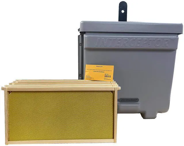 Main image of Honeybee Swarm Trap- PRO Complete Kit ASSEMBLED With Frames, Foundation, Lure & REAL Beeswax Coating (also includes tree strap & hooks)