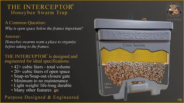 Alt view image 4 of 6 - Honeybee Swarm Trap- PRO Complete Kit ASSEMBLED With Frames, Foundation, Lure & REAL Beeswax Coating (also includes tree strap & hooks)