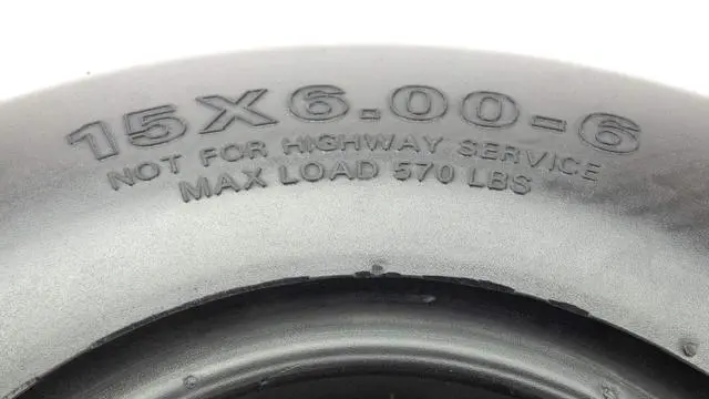 Alt view image 2 of 2 - ® (2) Flat Free Tire Assemblies 15x6.00-6 Fits John Deere ZTrak TCA21693