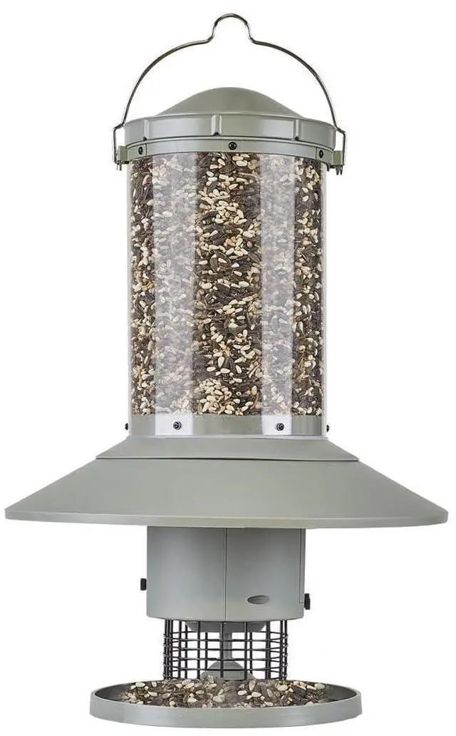 Main image of AUTOFEEDER Bird Feeder, Programmable, Automatic Time Released, Battery-Powered, Removable Lid, Squirrel Proof, Weather Resistant, 360 Degree Perch, Large Capacity - Classic Green