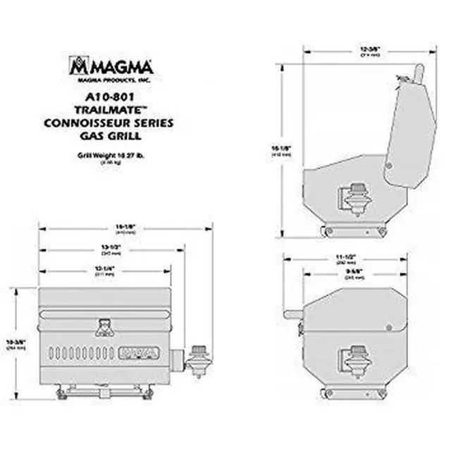 Alt view image 2 of 2 - Products, TrailMate Connoisseur Series Gas Grill, A10-801, Multi, One Size