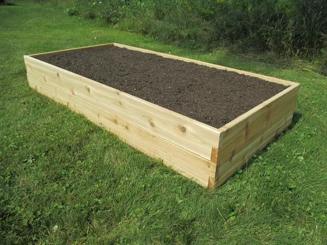 Alt view image 3 of 6 - Premium Cedar Raised Garden Bed - 3' x 6' x 11" - Handcrafted in Maine from North American Western Red Cedar Wood
