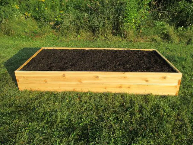 Alt view image 4 of 6 - Premium Cedar Raised Garden Bed - 3' x 6' x 11" - Handcrafted in Maine from North American Western Red Cedar Wood