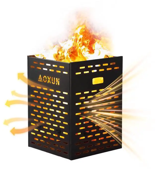 Main image of 63 Gallon Ultra Thick Burn Barrel for Yard Waste - Heavy Duty Outdoor Incinerator Drum with Burn Cage with Bottom Ash Tray for Paper, Leaves, Trash & Wood (30 Inch)