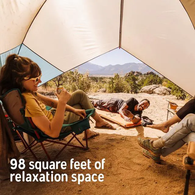 Alt view image 3 of 6 - Sunshade Pop Up Portable Shade UV Shelter for Beach Trips, Soccer Games, Backyard, Camping, Adjustable Side Wall, Wind Protection, 2024 Model