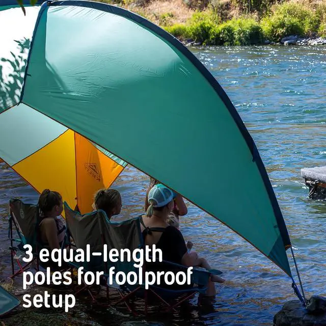 Alt view image 5 of 6 - Sunshade Pop Up Portable Shade UV Shelter for Beach Trips, Soccer Games, Backyard, Camping, Adjustable Side Wall, Wind Protection, 2024 Model