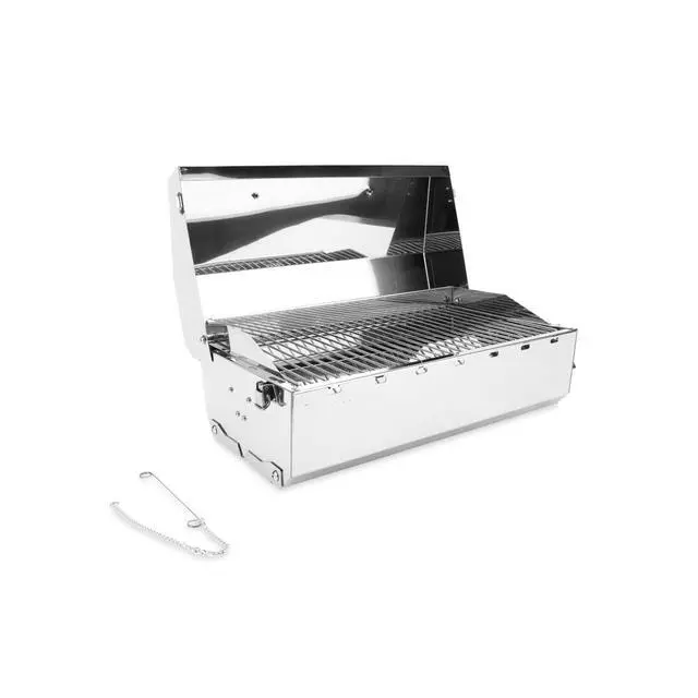 Alt view image 5 of 6 - Stow and Go Propane Tabletop and Mountable Grill - Stainless Steel Gas Grill with Foldable Legs | Great for Camping, Boating, Picnics, Barbeques & More |13,000 BTUs - (58130)