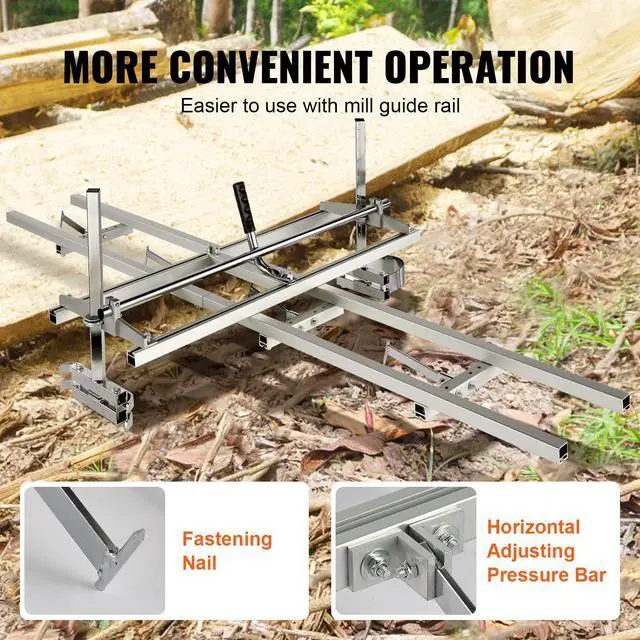 Alt view image 6 of 6 - Chainsaw Mill and Rail Mill Guide System, Portable Sawmill 14"-36" Guide Bar, 9ft Aluminum Saw Milling Rail Guide with Chainsaw Planking Mill for Woodworkers and Carpenters