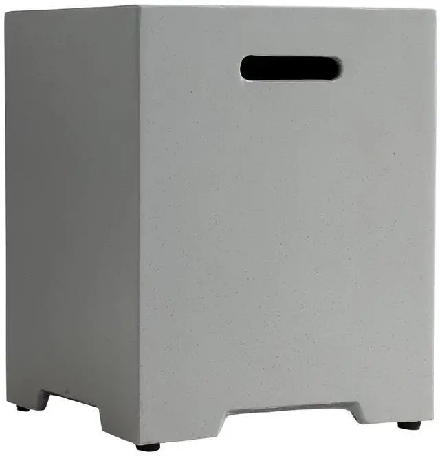 Main image of Propane Tank Cover Table 16 inch for Fire Table, 20lb Gallon Gas Tank Cover, Hideaway Concrete Grill Tank Table, MgO Tank Storage Box, Outdoor Side Table for Fire Pit, Patio, River Pebble Grey