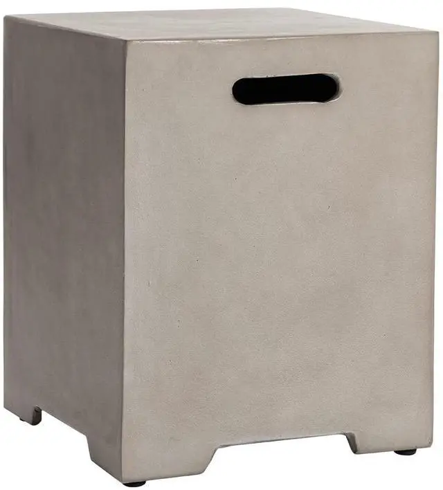 Main image of Propane Tank Cover Table 16 inch for Fire Table, 20lb Gallon Gas Tank Cover, Hideaway Concrete Grill Tank Table, MgO Tank Storage Box, Outdoor Side Table for Fire Pit, Patio, Natural Grey