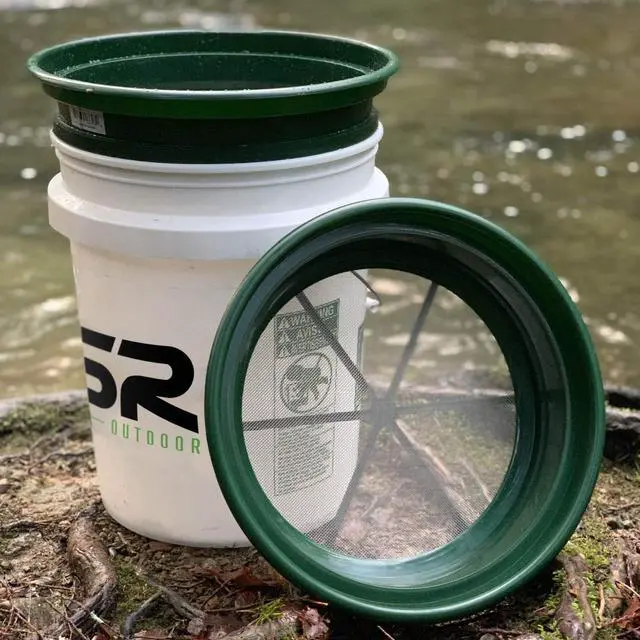 Alt view image 6 of 6 - 24pc Deluxe 50" Aluminum Folding Sluice Box Gold Prospecting Kit, Green