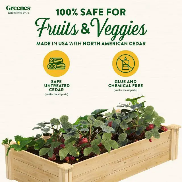 Alt view image 3 of 6 - Premium Cedar Raised Garden Bed, 2' x 4' x 10.5" (3/4" Thick) (3-Pack) - Made in USA with North American Cedar