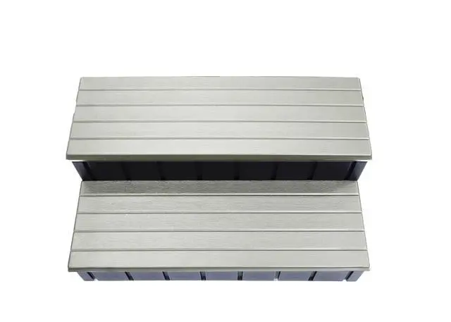 Alt view image 6 of 6 - Two Tier 36" Wide Storage Hot Tub Step: Durable, Multi-Functional, Non-Skid Spa Steps, Easy Installation, Sturdy, Long Lasting Upgrade to Your Space. Proudly Made in USA. - Grey
