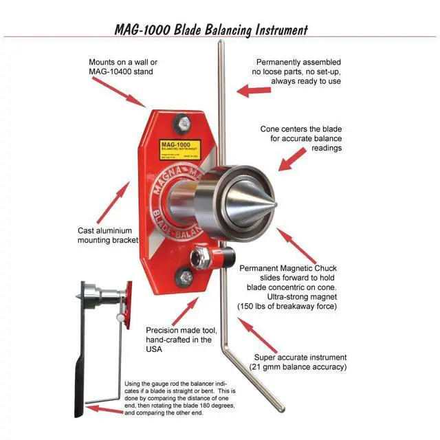 Alt view image 6 of 6 - MAG-1000 Professional Blade Balancing Instrument