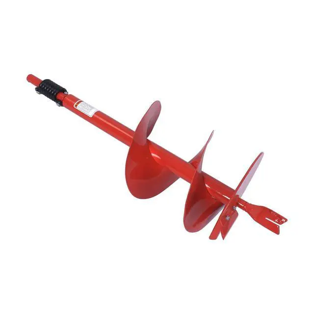 Alt view image 4 of 5 - 12 Inch Diameter 36 Inch Long Earth Auger Bit with Fishtail Point and Patent Shock Spring