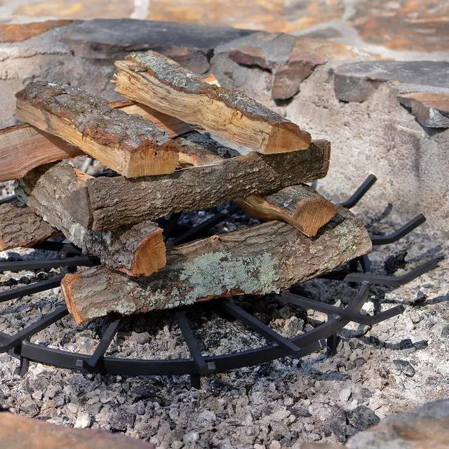 Alt view image 2 of 5 - Wagon Wheel Firewood Grate for Fire Pit - Made in the USA (24 Inch)