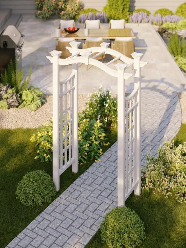 Alt view image 3 of 6 - Florence 49"W x 94"H Vinyl Arbor