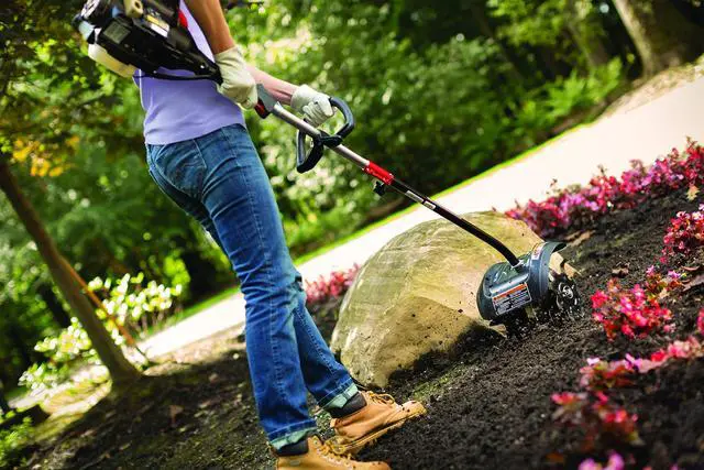Alt view image 2 of 5 - TrimmerPlus Garden Tiller, Cultivator Attachment for Compatible Gas Powered Multi-Use Outdoor Equipment (TPG720)