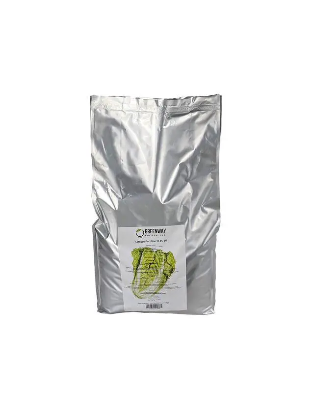 Main image of Lettuce Fertilizer Powder 8-15-36 Plus Trace Minerals and 100% Water Soluble Includes Essential Chelated Micronutrients for Healthy Plants- 25 Pounds