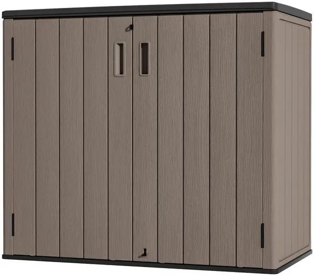 Main image of Large Outdoor Storage Box,Resin Shed,Waterproof/Lockable,Outdoor Storage Cabinet for Balcony,Garage,Backyard (37Cu.ft-Light Brown)