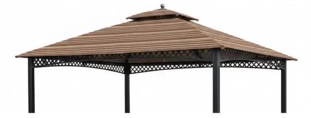Main image of Durable 350 Replacement Canopy Top Compatible with Windsor Dome 10 x 12 Gazebo Models L-GZ717PST-C, A111001701 - Stripe Canyon