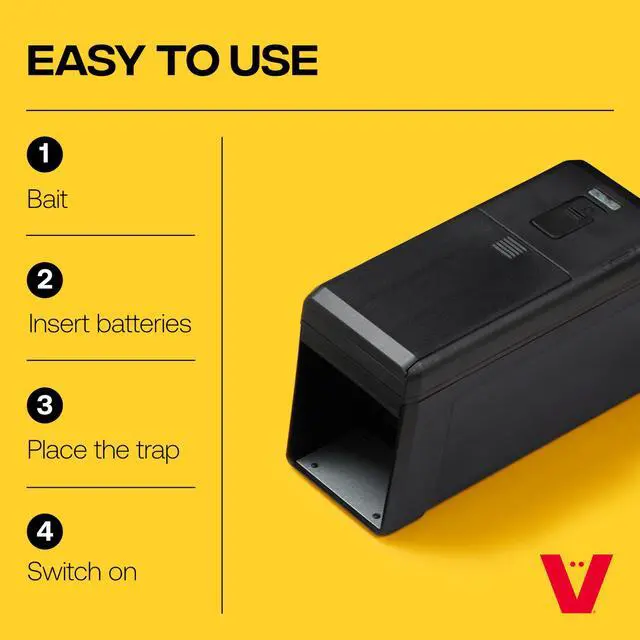 Alt view image 6 of 6 - M241SR-3 Indoor Electronic Humane Rat and Mouse Trap - No Touch, No See Electric Rat and Mouse Trap - 3 Traps Black