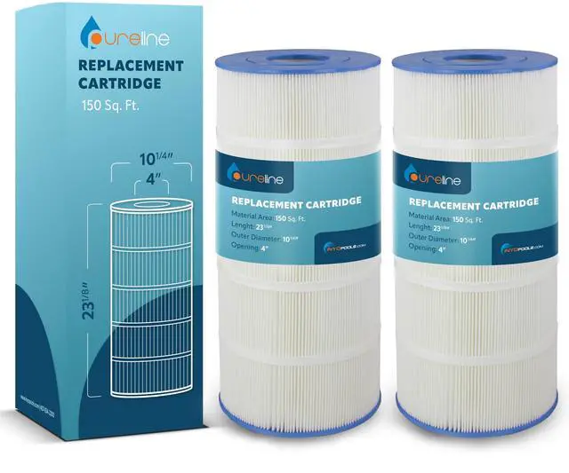 Main image of Pool Replacement Cartridge Filter 2-Pack, 150 Sq Ft, PL0166, Compatible with Hayward C150S, Hayward SwimClear