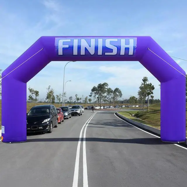 Main image of 20Ft Inflatable Arch with Blower,Outdoor Inflatable Archway for Party,5K Race,Advertising Commerce,School Sport Black Purple