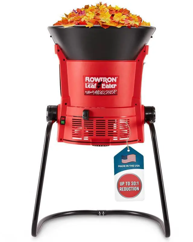 Main image of Electric Leaf Mulcher & Shredder | Portable Garden Grinder & Chipper for Wet/Dry Leaves, Grass & Pine Needles | Freestanding, Upto 30:1 Mulch Ratio, Adjustable Coarseness