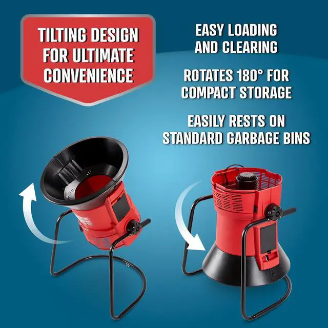 Alt view image 4 of 6 - Electric Leaf Mulcher & Shredder | Portable Garden Grinder & Chipper for Wet/Dry Leaves, Grass & Pine Needles | Freestanding, Upto 30:1 Mulch Ratio, Adjustable Coarseness