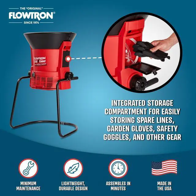Alt view image 5 of 6 - Electric Leaf Mulcher & Shredder | Portable Garden Grinder & Chipper for Wet/Dry Leaves, Grass & Pine Needles | Freestanding, Upto 30:1 Mulch Ratio, Adjustable Coarseness