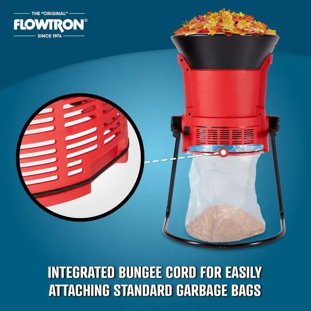 Alt view image 6 of 6 - Electric Leaf Mulcher & Shredder | Portable Garden Grinder & Chipper for Wet/Dry Leaves, Grass & Pine Needles | Freestanding, Upto 30:1 Mulch Ratio, Adjustable Coarseness