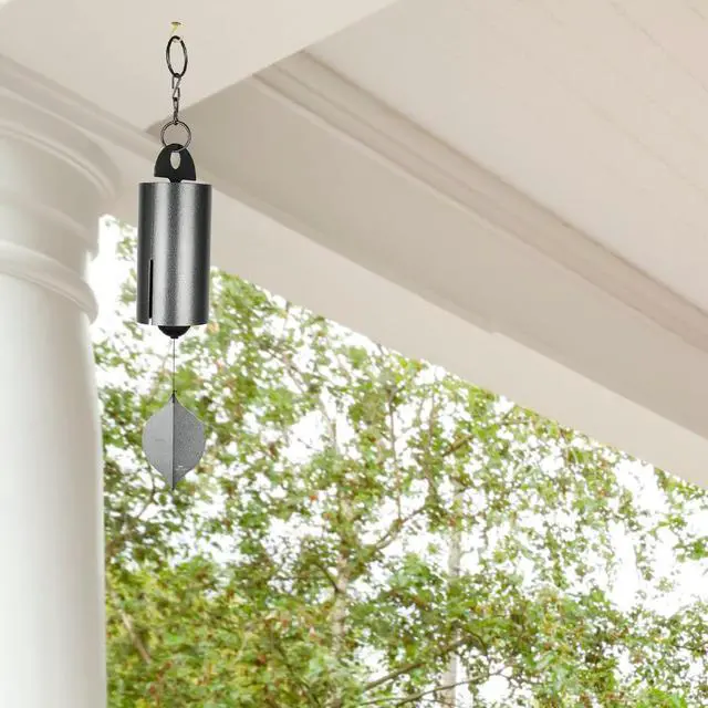 Alt view image 2 of 6 - Heroic Windbell Wind Chime for Outside 40" Large Silver,Deep Tone Sound, Outdoor Decor for Patio, Porch, Garden HWLAS