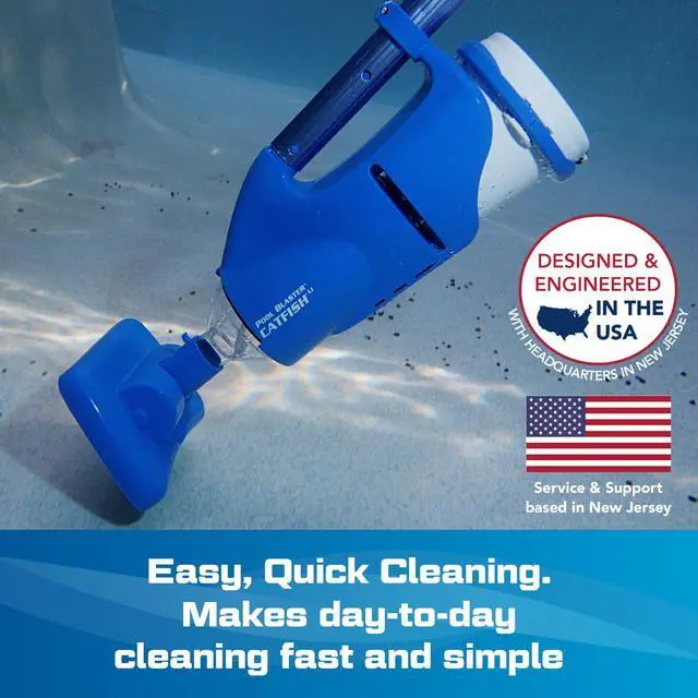 Alt view image 5 of 6 - Catfish Cordless Pool Vacuum for Spot-Cleaning, Hot Tubs & Spas, Handheld Rechargeable, up to 45 Min Runtime, Quick, Efficient Swimming Pool Cleaner, Above Ground & Inground Pool Steps